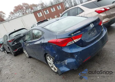 2013 Hyundai Elantra Limited from USA, damaged, VIN KMHDH4AE8DU618060